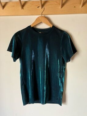 Semi sheer sparkly tee by Maje